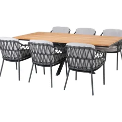 4 Seasons Outdoor  Robusto 220 Calpi 6 tuinset anthracite teak
