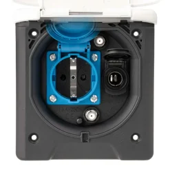 ABL 12V en TV wanduitvoerdoos wit