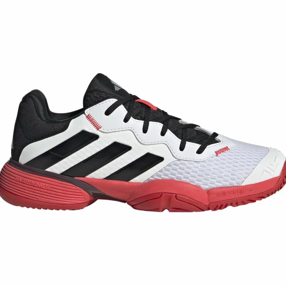 Clearance adidas Barricade tennisschoenen junior cloud white core black lucid red