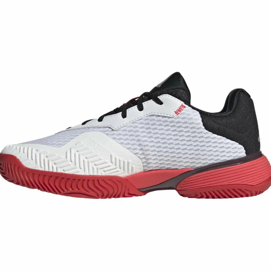 Clearance adidas Barricade tennisschoenen junior cloud white core black lucid red