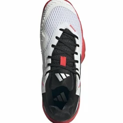 Clearance adidas Barricade tennisschoenen junior cloud white core black lucid red