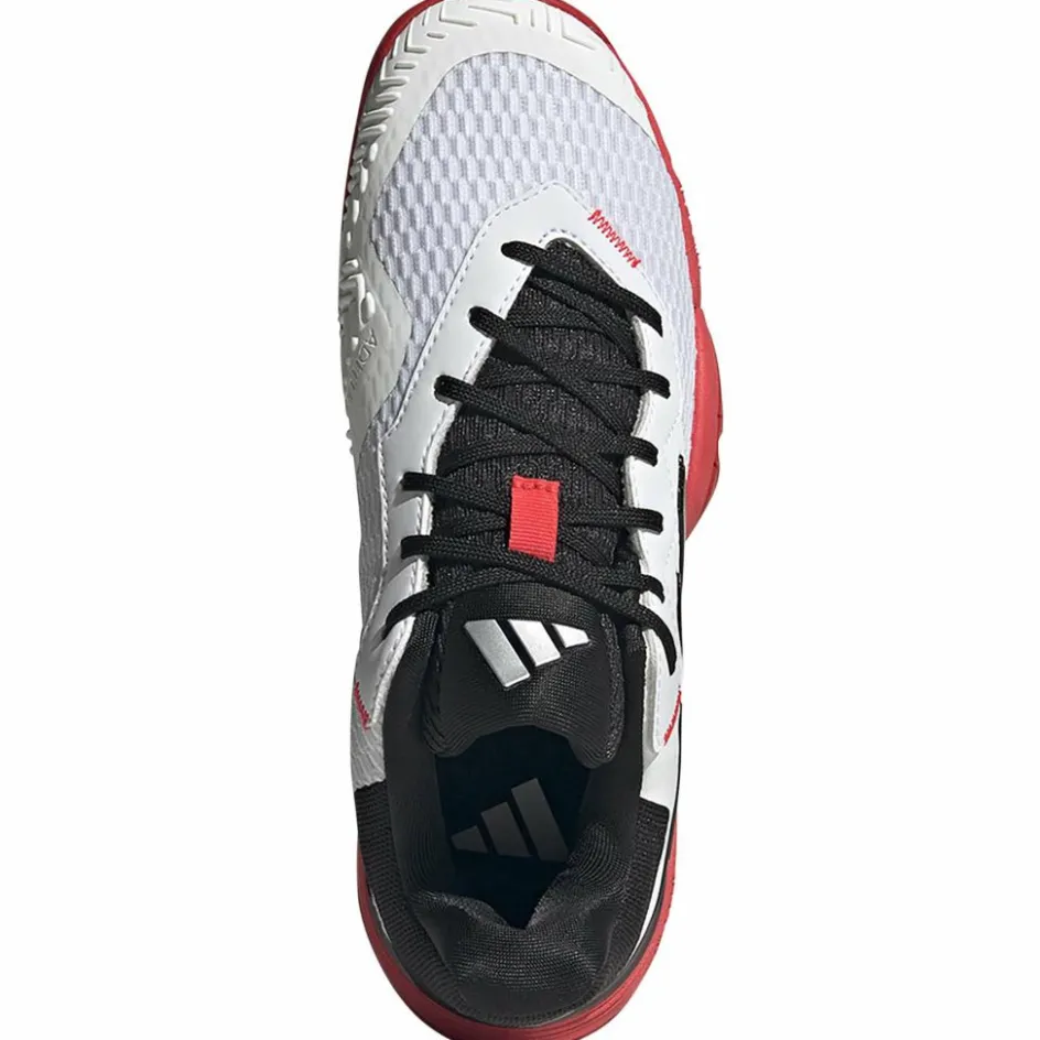 Clearance adidas Barricade tennisschoenen junior cloud white core black lucid red