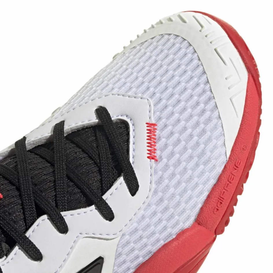 Clearance adidas Barricade tennisschoenen junior cloud white core black lucid red