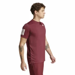Hot adidas Club 3-stripes tennisshirt heren shadow red