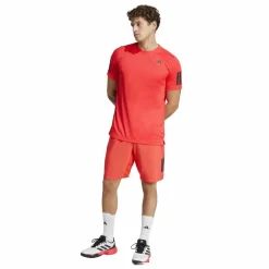 adidas Club 3-stripes tennisshirt heren semi lucid red