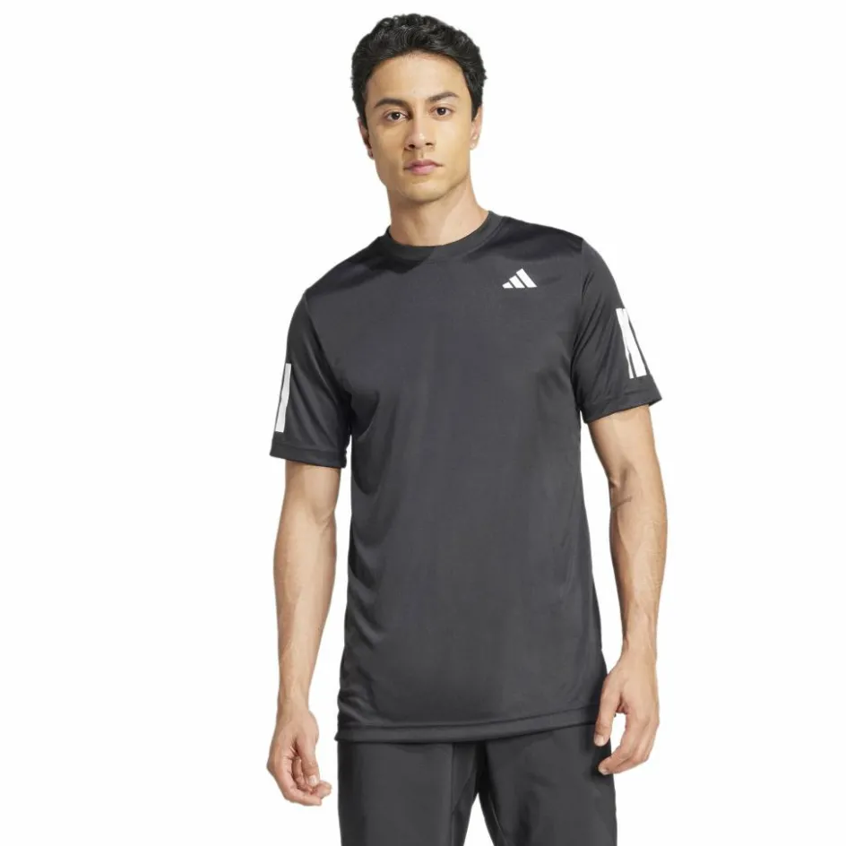adidas Club 3-stripes tennisshirt heren black
