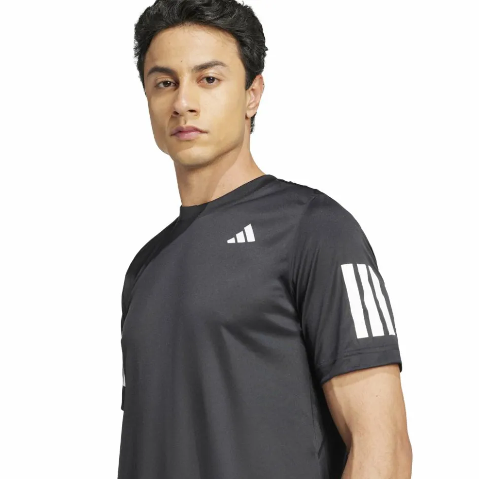 adidas Club 3-stripes tennisshirt heren black