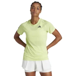 Discount adidas Club tennisshirt dames pulse lime