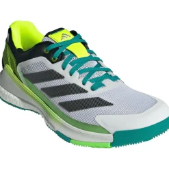 Outlet adidas Crazyquick Boost padelschoenen heren cloud white core black lime burst