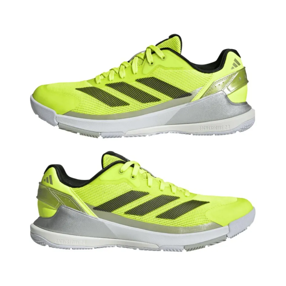 Discount adidas Crazyquick padelschoenen heren lucid lemon core black silver metallic