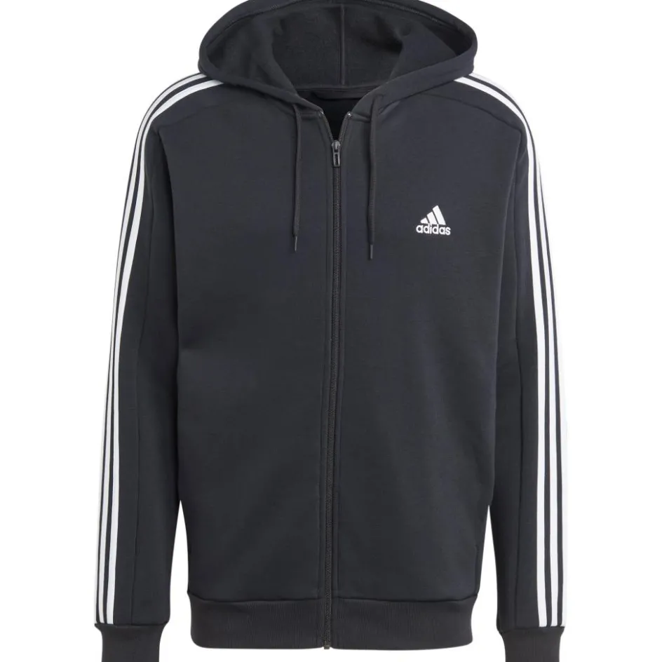 Discount adidas Essential Fleece 3-Stripes vest heren black