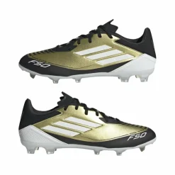 adidas F50 League Messi FG MG voetbalschoenen heren gold metallic cloud white core black