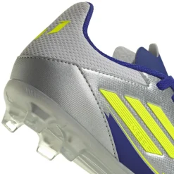 adidas F50 League Messi FG MG voetbalschoenen junior silver metallic solar yellow lucid blue