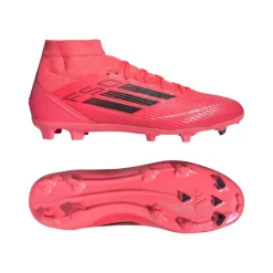 New adidas F50 League Mid-cut FG MG voetbalschoenen turbo aurora black platinum metallic
