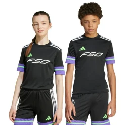 adidas F50 voetbalshirt junior black purple rush