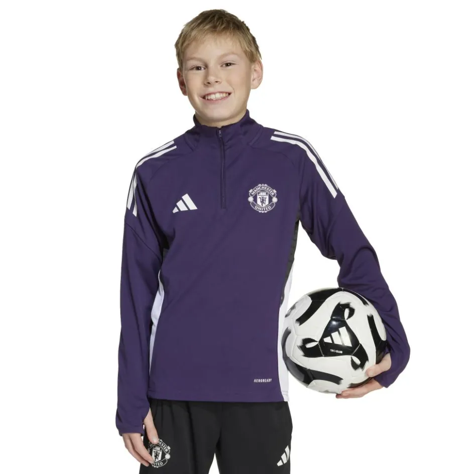 New adidas Manchester United Tiro 25 Competition trainingsshirt junior aurora plum