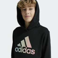 adidas Metallic Print hoodie junior black