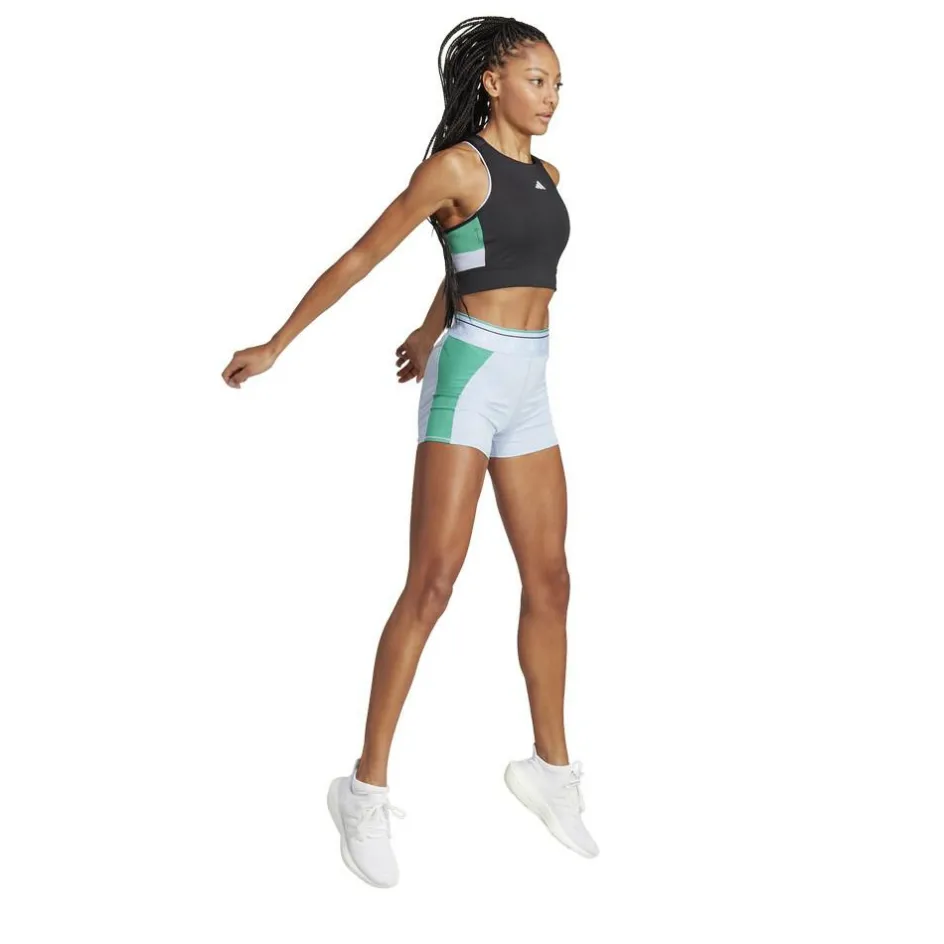 adidas Techfit Colorblock Cropped Training tanktop dames  black semi court green