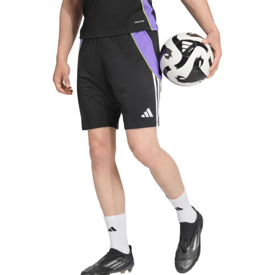 adidas Tiro 24 voetbalbroekje heren black purple rush
