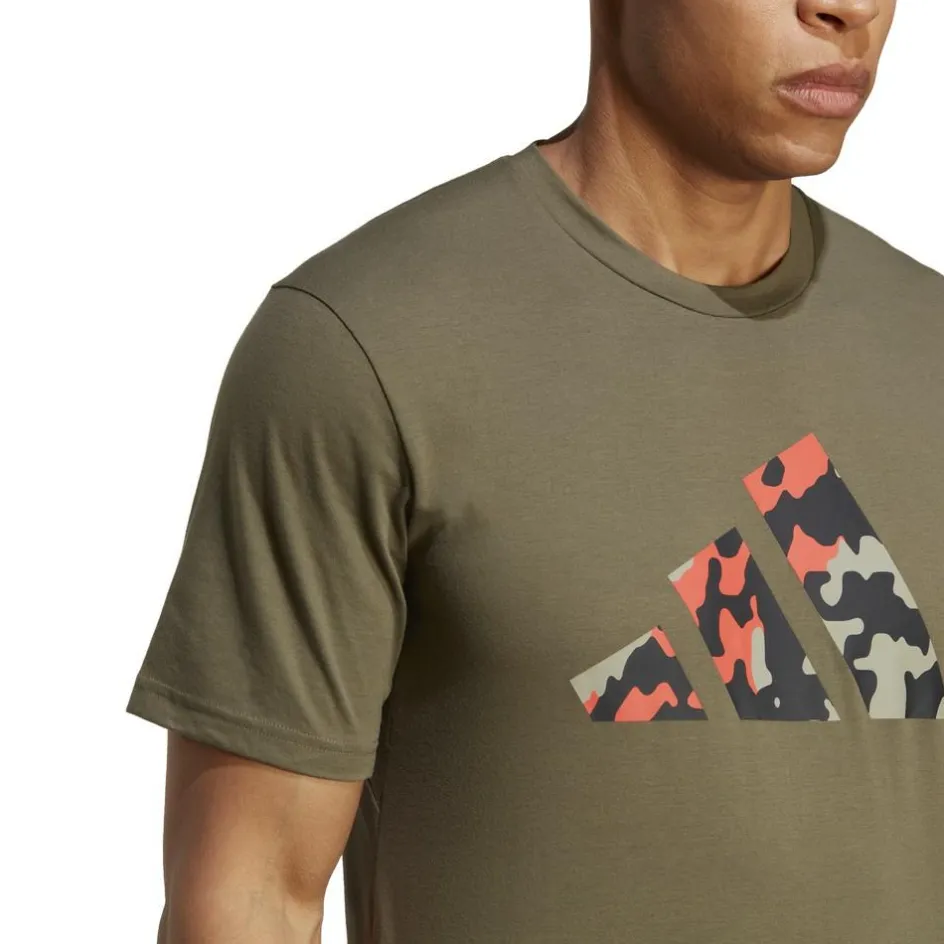 adidas Train Essentials Seasonal Logo trainingsshirt heren olive strata