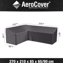Clearance Aerocover Loungesethoes hoekset L-vorm links 270 x 210 x 85 antraciet