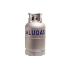 ALUGAS Staande LPG tank met kniestuk voor vulslang