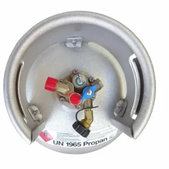 ALUGAS Staande LPG tank met kniestuk voor vulslang