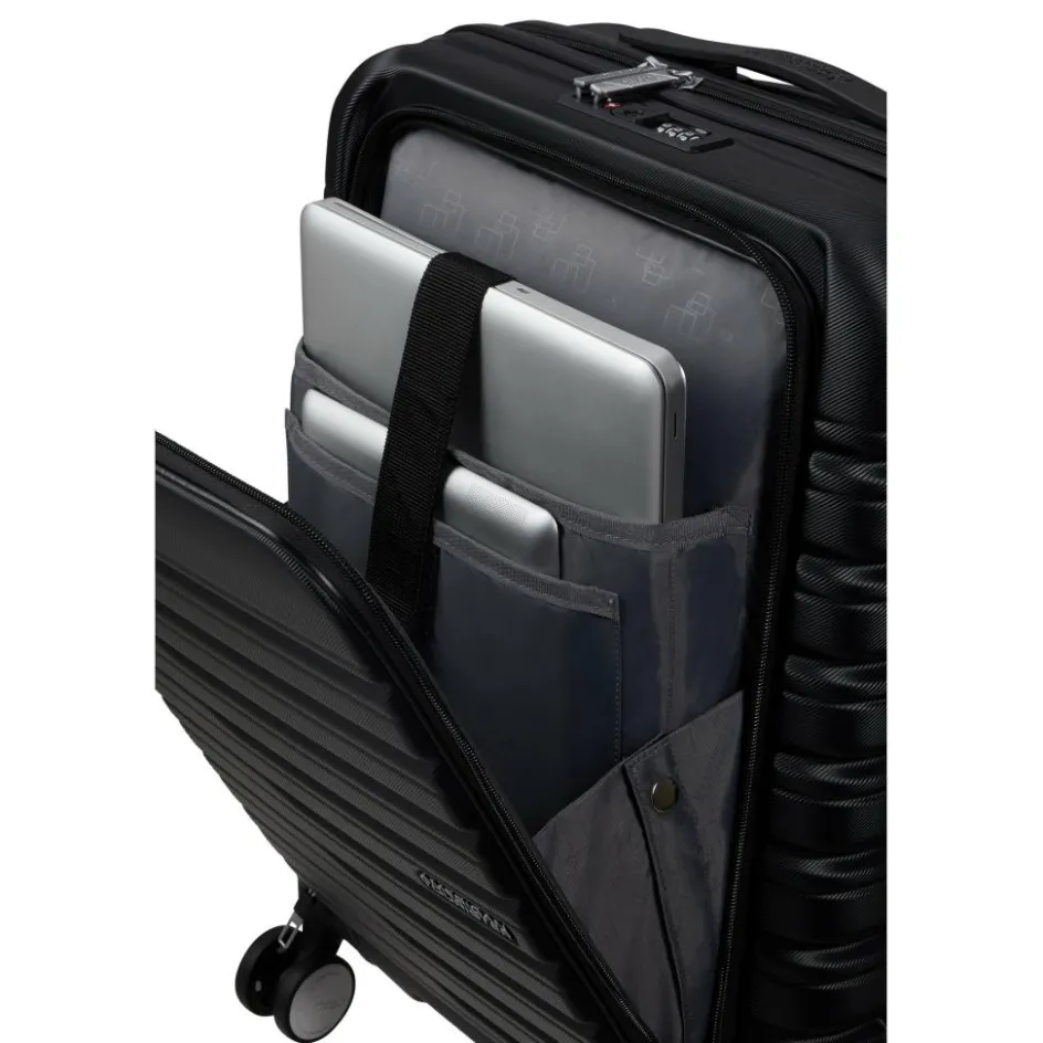 Clearance American Tourister Flashline Easy Access 55 koffer shadow black