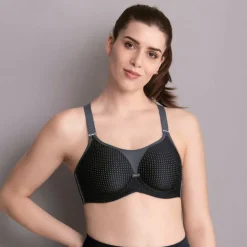 Clearance Anita Performance WireX sport bh dames zwart antraciet