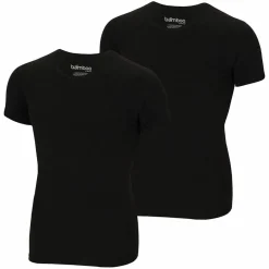 Outlet Apollo Bamboo O-hals shirt heren black 2-pack