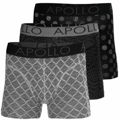 Apollo Onderbroek heren multi black 3-pack