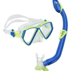 Outlet Aqua Lung Sport  Combo snorkelset junior light blue bright green
