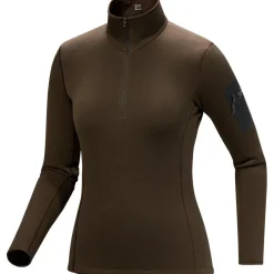 New Arc'teryx Kyanite Baselayer Zip Neck shirt dames carob