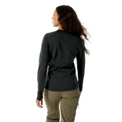 Hot Arc'teryx Taema Thermal Crew Neck shirt dames black heather