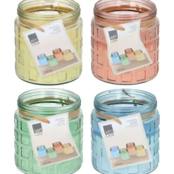 Arti Casa  Citronellakaars 4 kleuren assorti