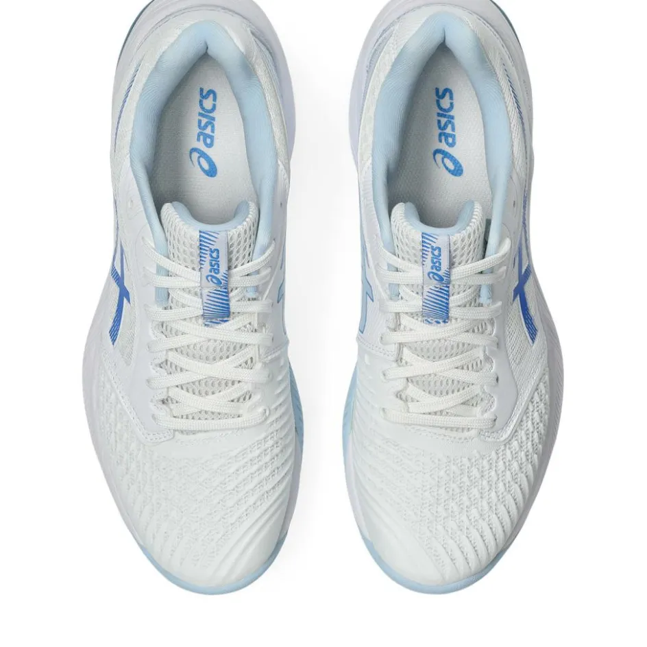 Asics Netburner Ballistic FF 3 indoorschoenen dames white blue coast