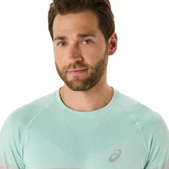 Asics Seamless LS hardloopshirt heren coral reef oasis green