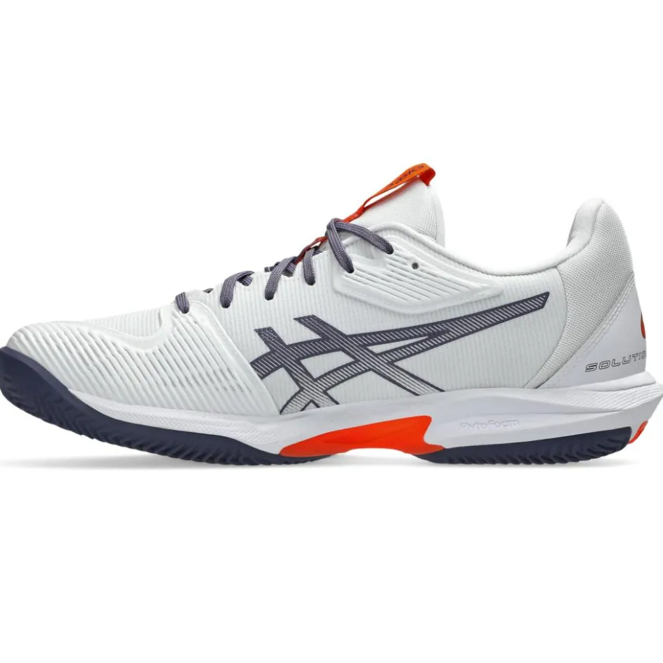 Best Asics Solution Speed FF 3 Clay tennisschoenen heren white greyish purple