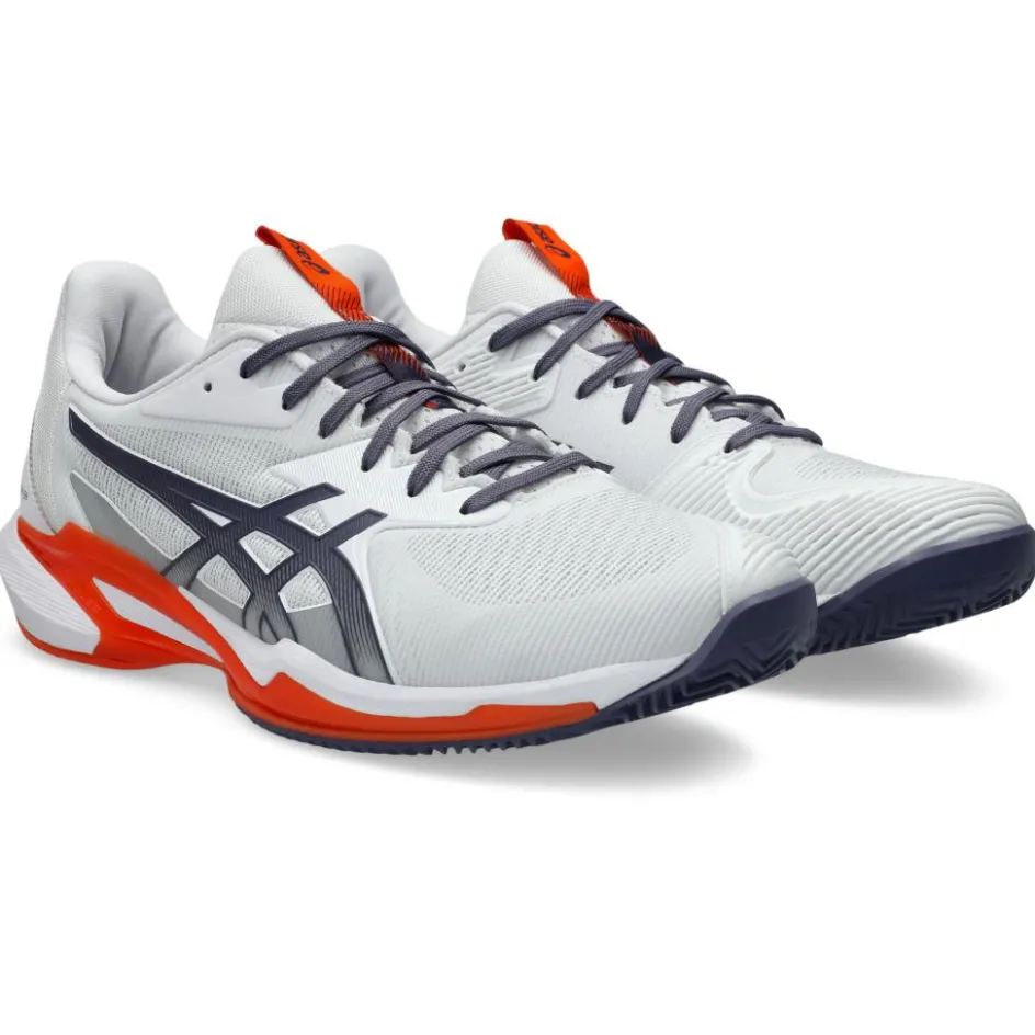 Best Asics Solution Speed FF 3 Clay tennisschoenen heren white greyish purple