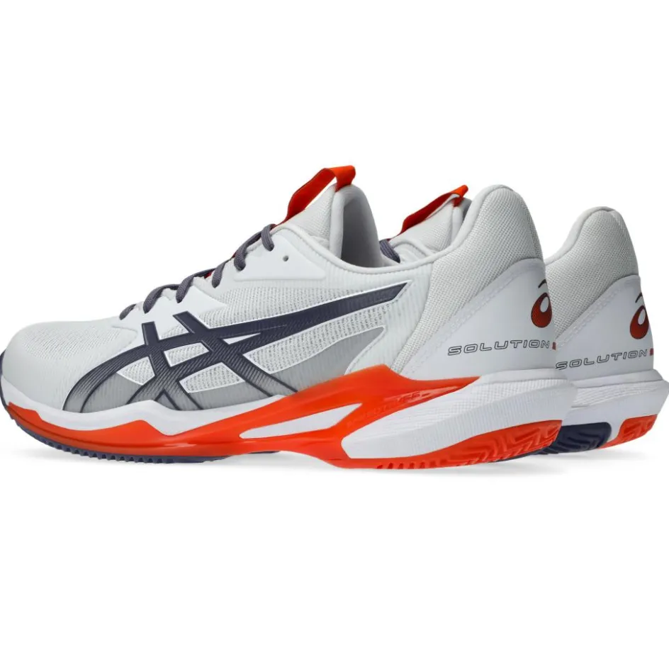 Best Asics Solution Speed FF 3 Clay tennisschoenen heren white greyish purple