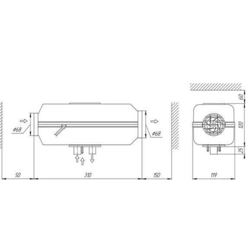 Sale Autoterm 2D 24 volt dieselkachel