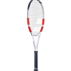 Clearance Babolat Pure Strike 100 Gen4 tennisracket wit rood ZWART
