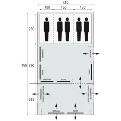 Best Bardani AirSpace 410 TC opblaasbare tent beige