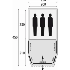 Bardani AirWave 230 TC opblaasbare tent beige