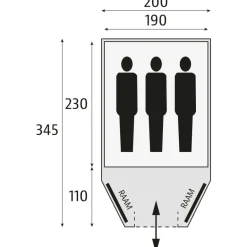 Bardani Cortina 200 RSTC koepeltent beige