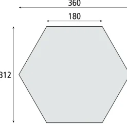 Clearance Bardani Quick Lodge 6 partytent 360 x 312 cm grey