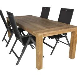 New Bardani Roma 240 Aruba 4 tuinset verstelbaar teak antraciet