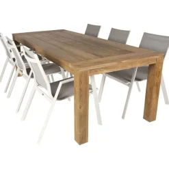 Bardani Roma 240 Aruba 6 tuinset teak white