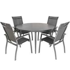 Hot Bardani Verdi Legato ø 130 cm tuinset 5-delig antraciet