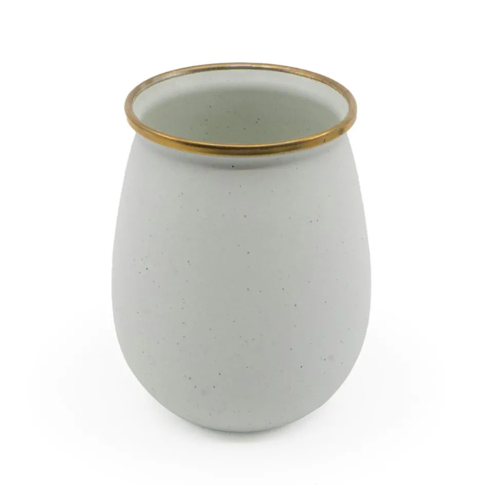 Best Barebones Emaille beker egg shell 2-pack